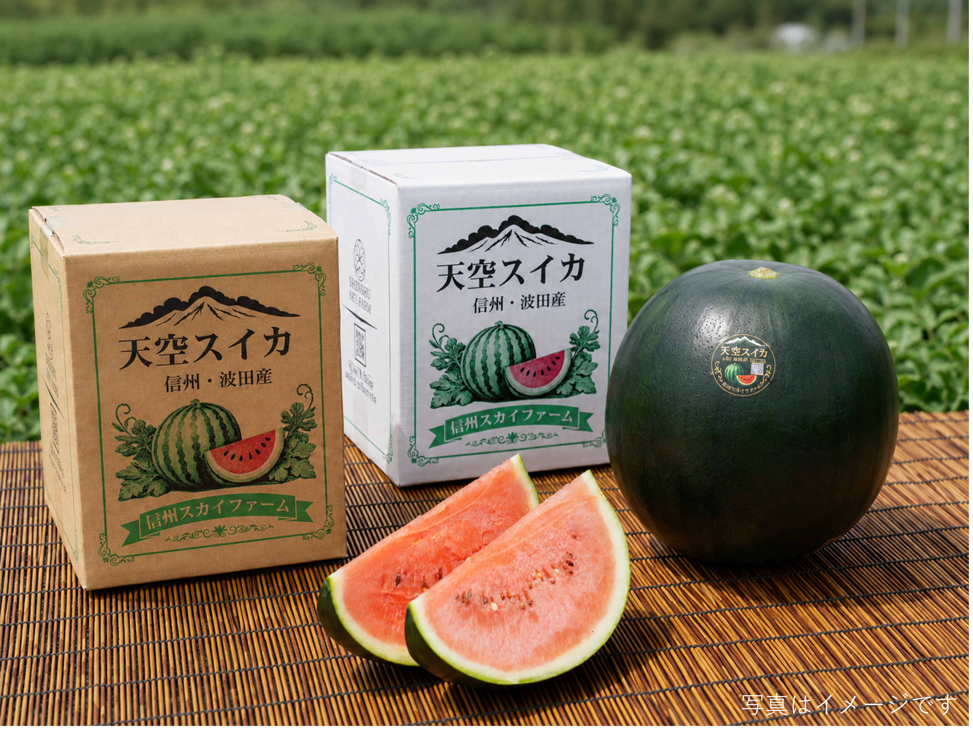 夏の贈り物としてのスイカイメージ